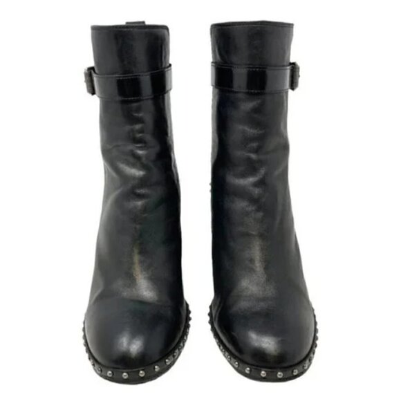 Rag & Bone Romi Black Lamb Leather Studded Ankle Strap Boots - Size 6.5 - Picture 6 of 11
